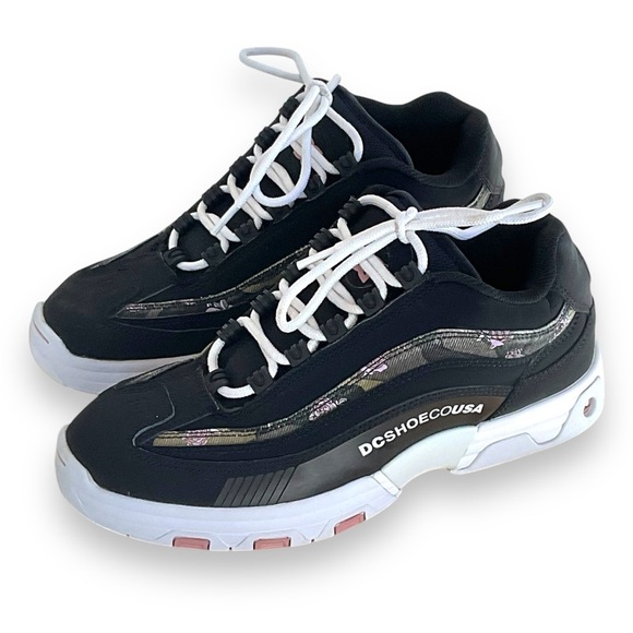 DC Shoes - DC‎ Shoes Womens Camo Black Skate Sneakers Running Legacy Lite Size 10